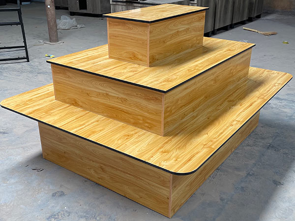 木制品货架-三层散货柜